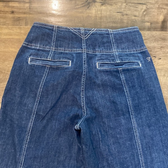 Anthropologie Pilcro Seamed High-Rise Flare Jeans Size 28 Wide Straight Leg RARE - Picture 11 of 13